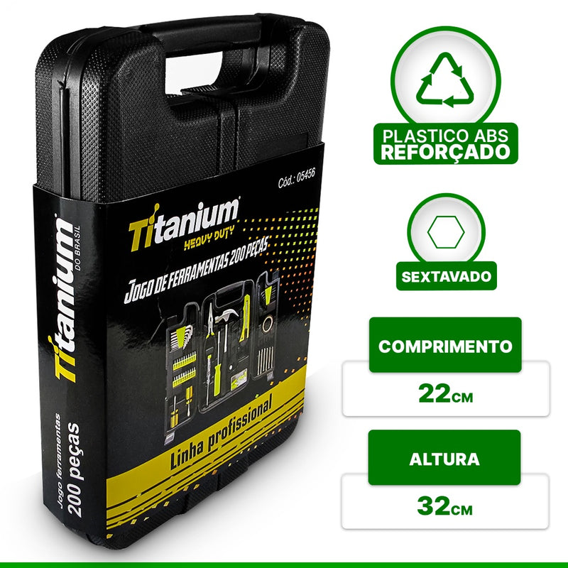 Caixa de Ferramentas Completa - Maleta de Ferramentas com 200 Peças