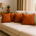 Kit 4 Almofadas Cheias em Suede Drapeada 45x45cm Decorativas – Conforto e Estilo para sua Sala