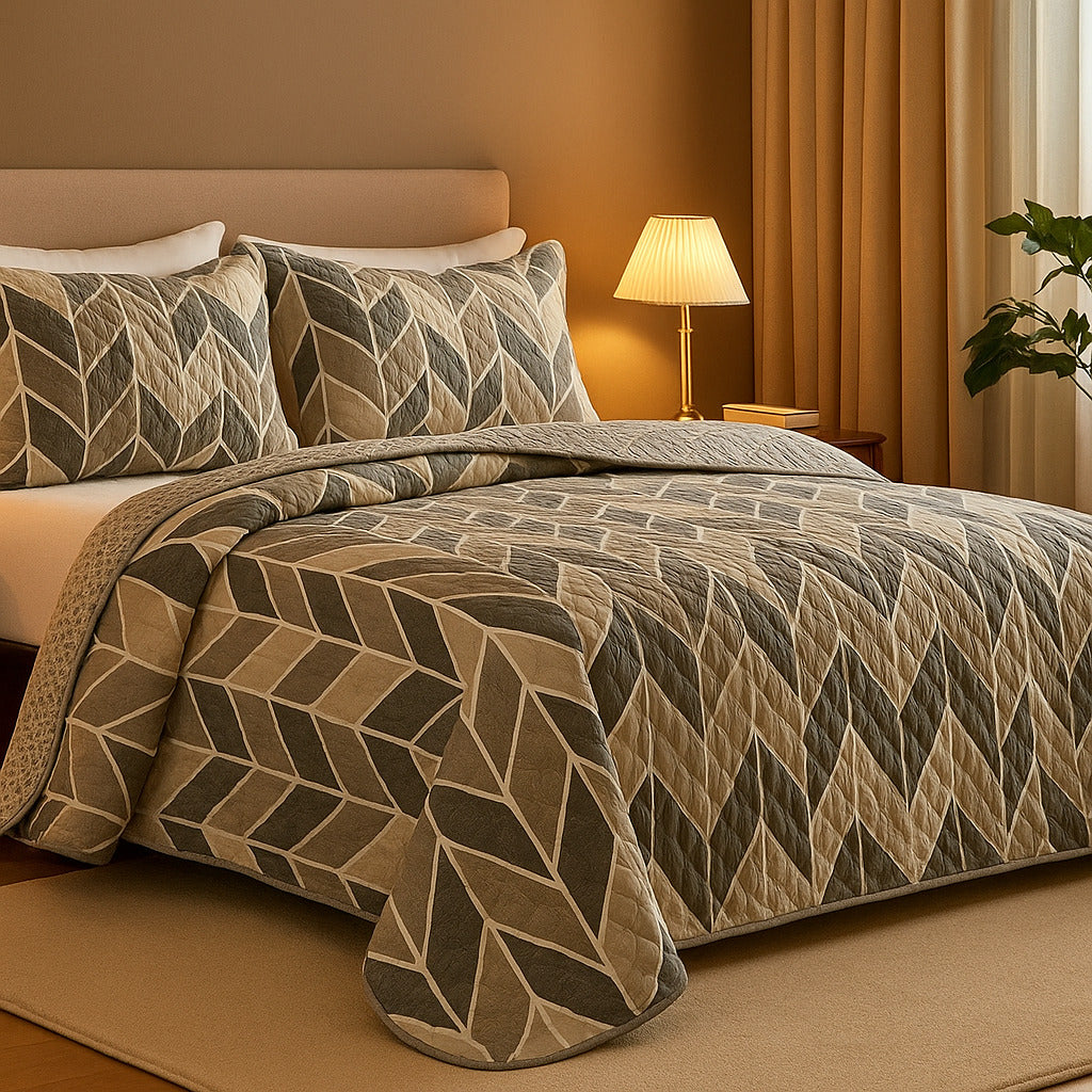 Kit Colcha Cobre Leito 300 Fios Itália Dupla Face com Porta Travesseiro Aba Americana – King, Queen, Casal e Solteiro