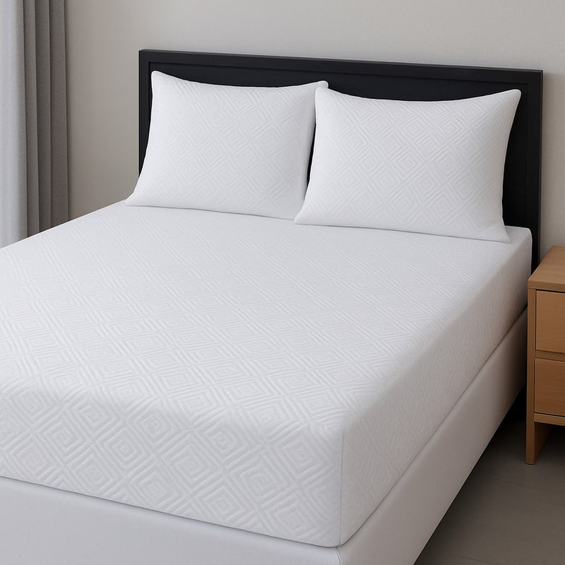 Protetor de Colchão Jacquard Premium 100% Impermeável e Super Silencioso – Ajuste Perfeito em Todos os Tamanhos