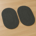 Kit 2 Tapetes de Crochê Oval Artesanal  – Feito à Mão 55x40cm para Sala, Quarto e Cozinha