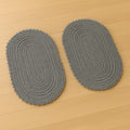 Kit 2 Tapetes de Crochê Oval Artesanal  – Feito à Mão 55x40cm para Sala, Quarto e Cozinha