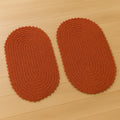 Kit 2 Tapetes de Crochê Oval Artesanal  – Feito à Mão 55x40cm para Sala, Quarto e Cozinha