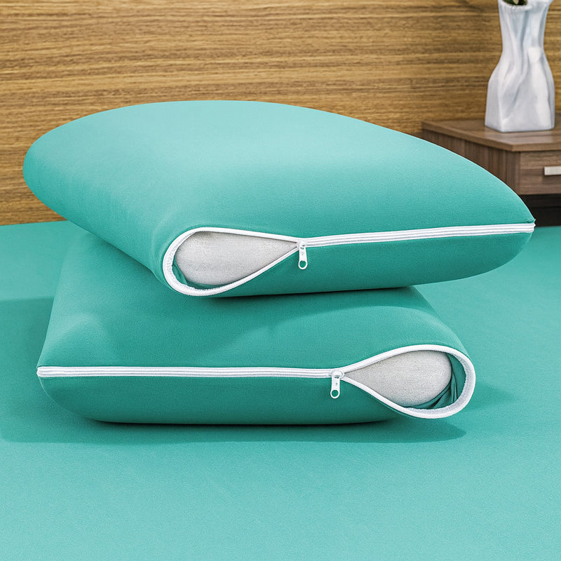 Kit Fronhas Avulsas Protetoras para Travesseiro 50x70 – Capa com Zíper em Malha Gel Antialérgica