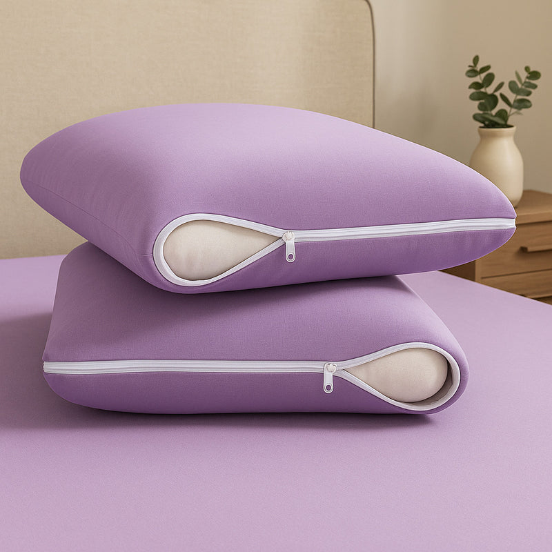 Kit Fronhas Avulsas Protetoras para Travesseiro 50x70 – Capa com Zíper em Malha Gel Antialérgica