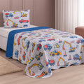 Colcha Solteiro Cobre Leito Infantil Dupla Face 2 Peças – Meninos e Meninas