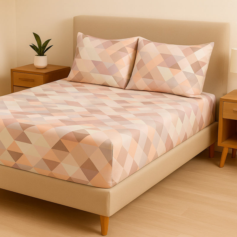Jogo de Cama Casal 3 Peças Micropercal Premium – Lençol com Elástico e Fronhas