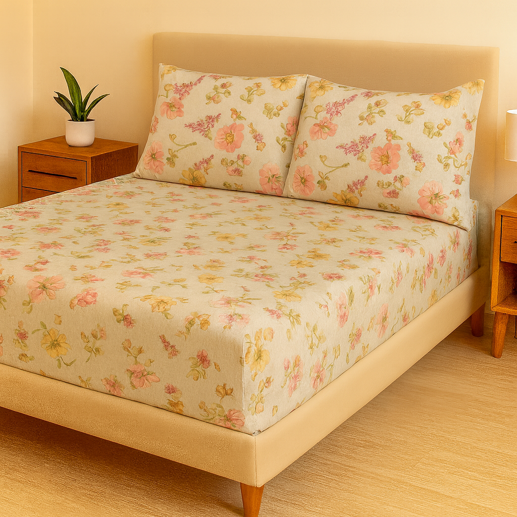 Jogo de Cama Casal Box 4 Peças Toque Macio – Micropercal Premium