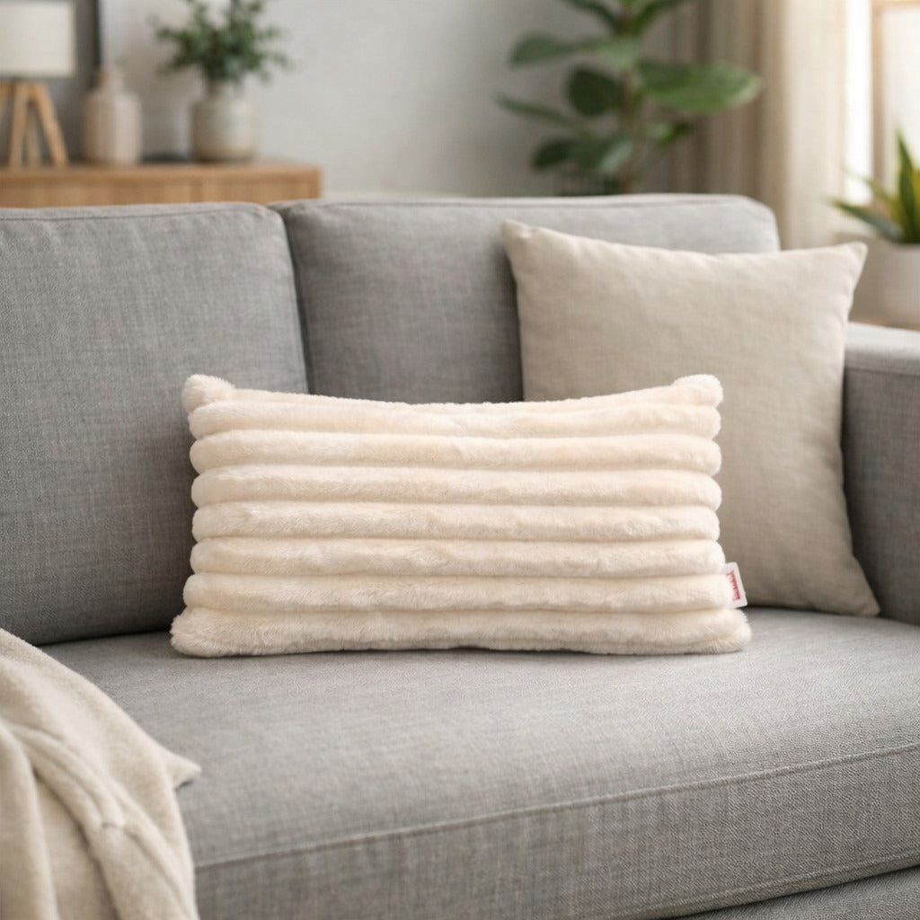 Almofada Retangular Luxo Soft Wave Decoração Sofá Sala Cama 30x50