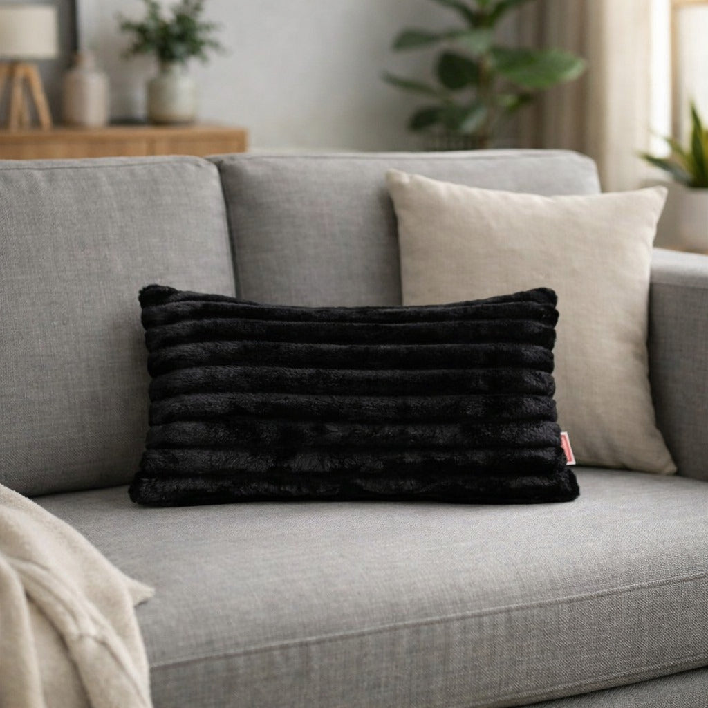 Almofada Retangular Luxo Soft Wave Decoração Sofá Sala Cama 30x50