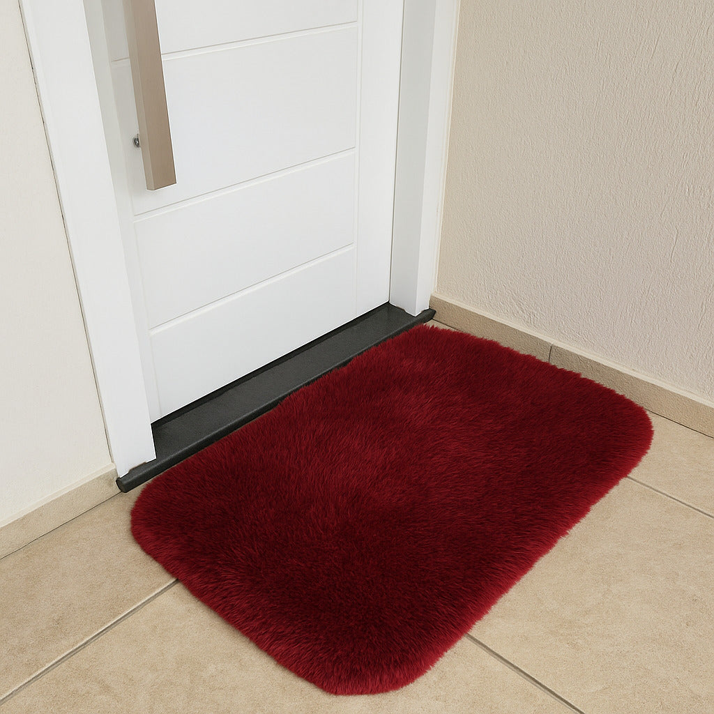 Tapete para Quarto Capacho Felpudo 60x40 – Antiderrapante, Macio e Antiácaro