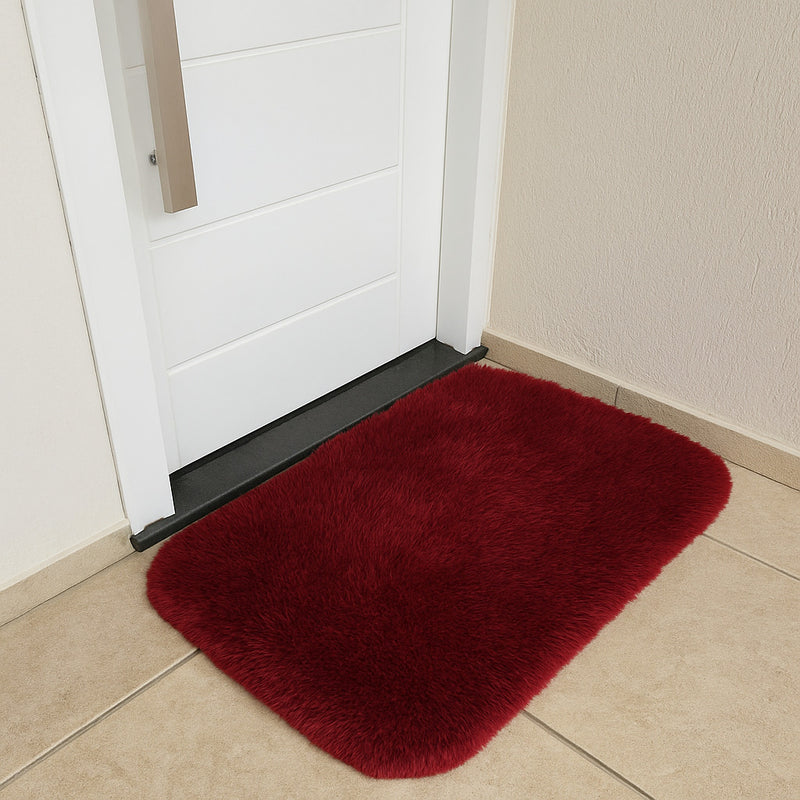Tapete para Quarto Capacho Felpudo 60x40 – Antiderrapante, Macio e Antiácaro