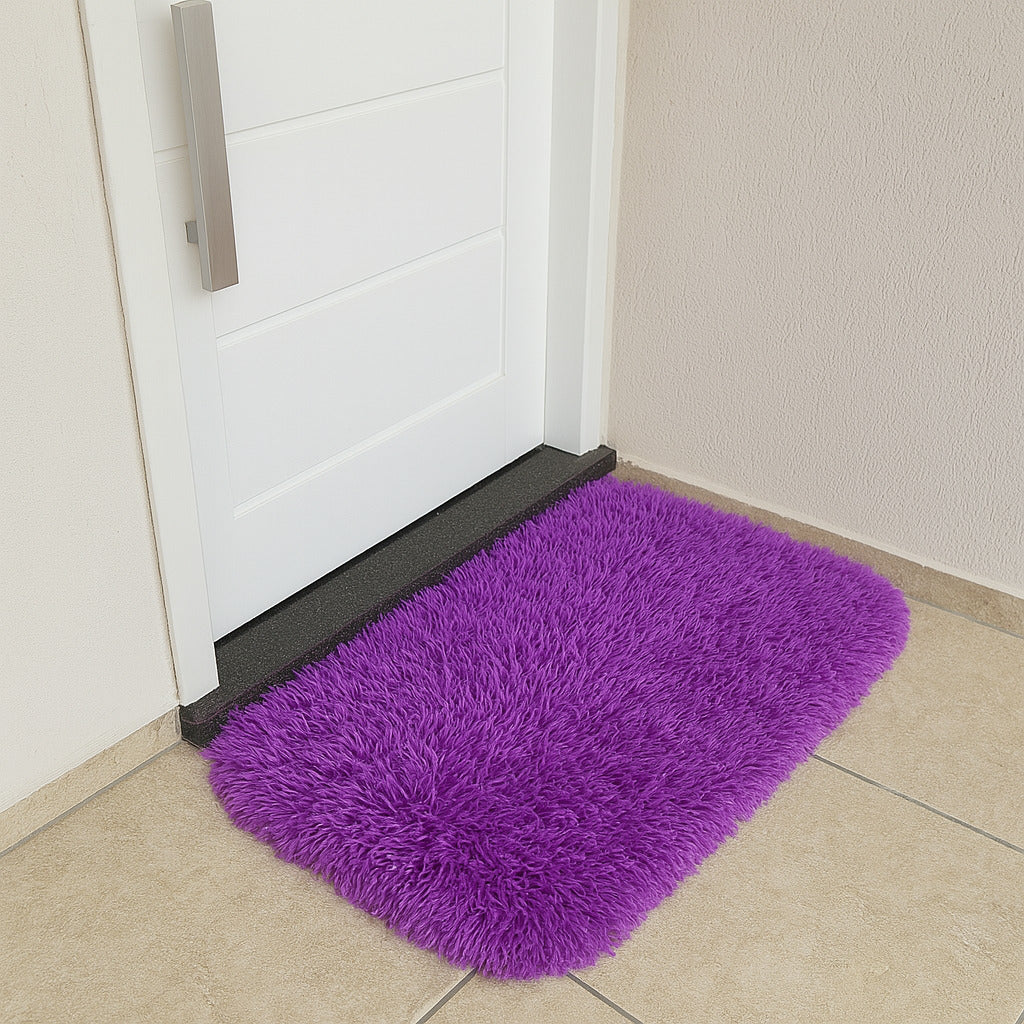Tapete para Quarto Capacho Felpudo 60x40 – Antiderrapante, Macio e Antiácaro