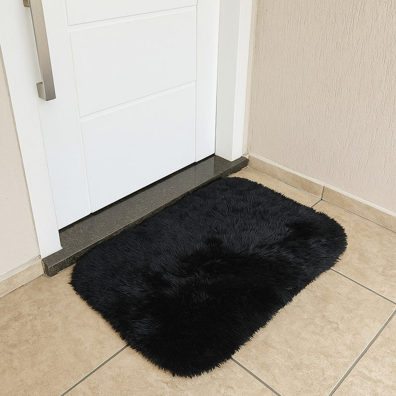 Tapete para Quarto Capacho Felpudo 60x40 – Antiderrapante, Macio e Antiácaro