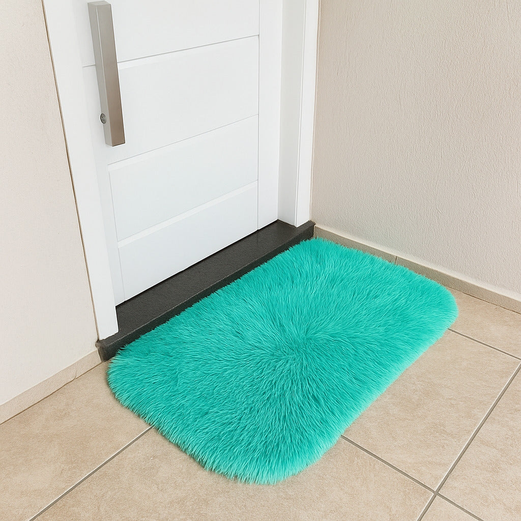 Tapete para Quarto Capacho Felpudo 60x40 – Antiderrapante, Macio e Antiácaro