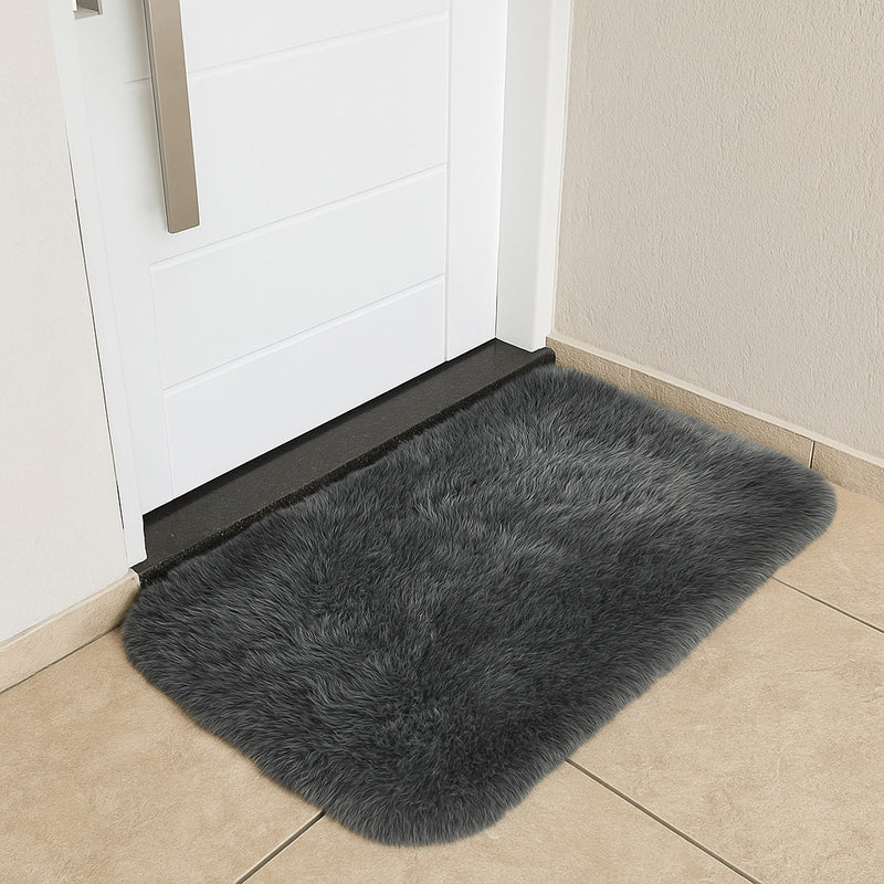 Tapete para Quarto Capacho Felpudo 60x40 – Antiderrapante, Macio e Antiácaro