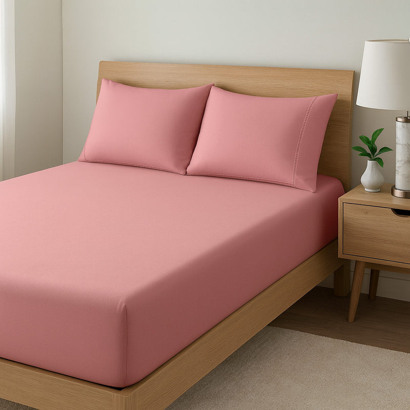 Jogo de Cama Casal e Queen Percal 400 Fios – Jogo de Lençol Macio com Fronhas