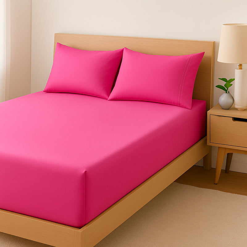 Jogo de Cama Casal e Queen Percal 400 Fios – Jogo de Lençol Macio com Fronhas