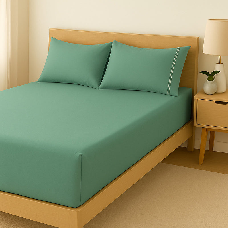 Jogo de Cama Casal e Queen Percal 400 Fios – Jogo de Lençol Macio com Fronhas