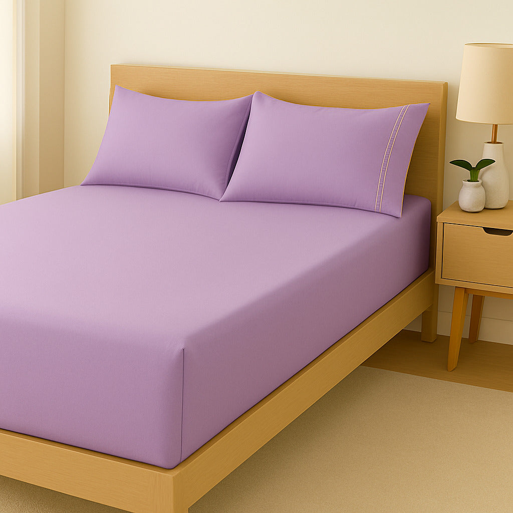 Jogo de Cama Casal e Queen Percal 400 Fios – Jogo de Lençol Macio com Fronhas