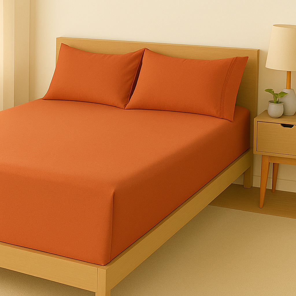 Jogo de Cama Casal e Queen Percal 400 Fios – Jogo de Lençol Macio com Fronhas
