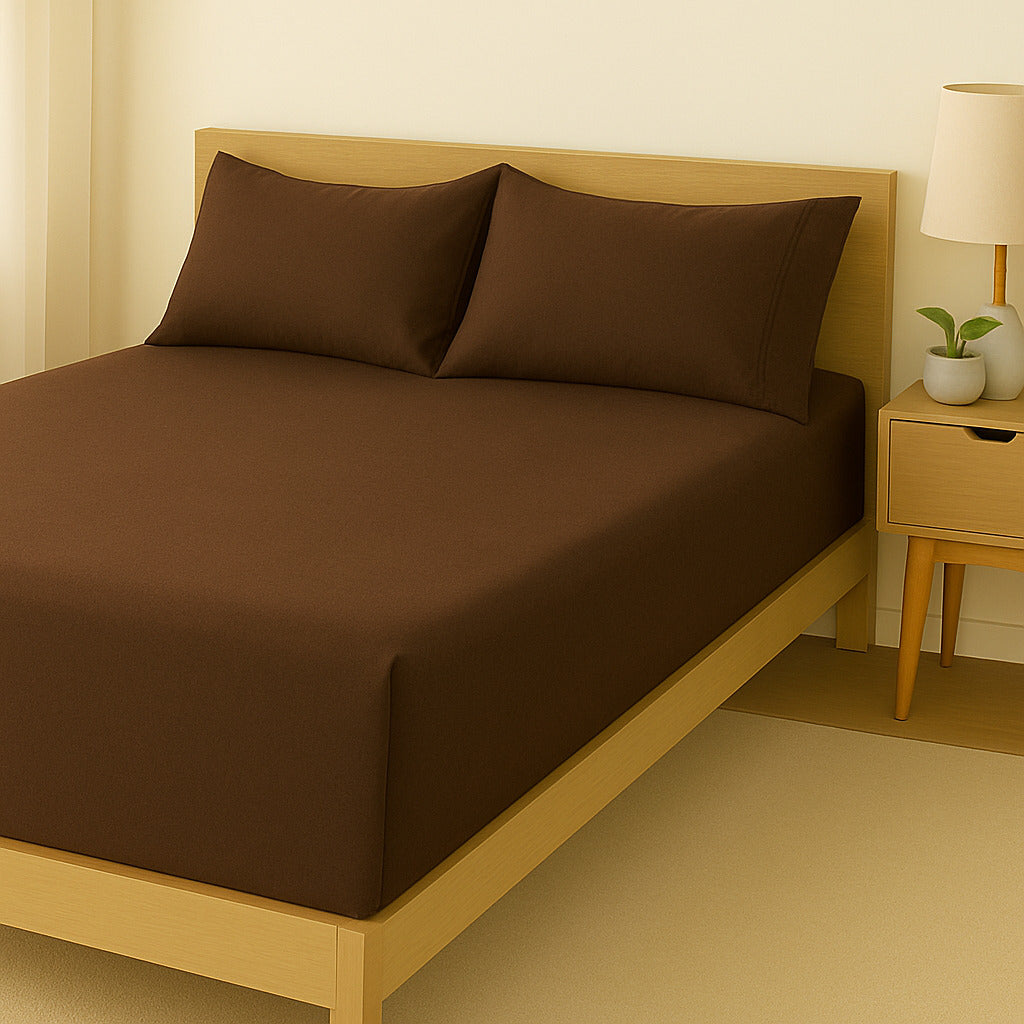 Jogo de Cama Casal e Queen Percal 400 Fios – Jogo de Lençol Macio com Fronhas