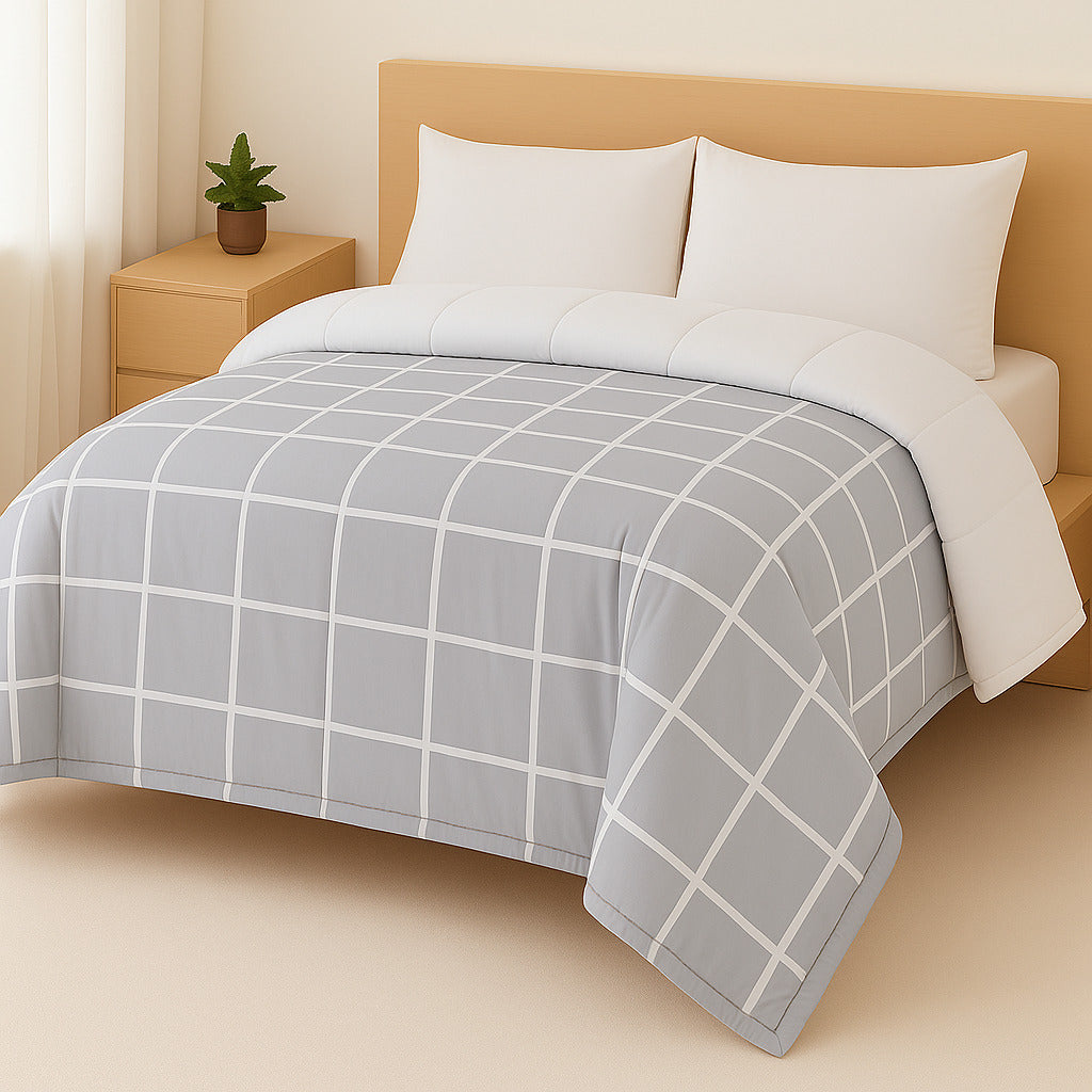 Edredom Casal/Queen Micropercal Dupla Face | Conforto Premium e Toque Suave