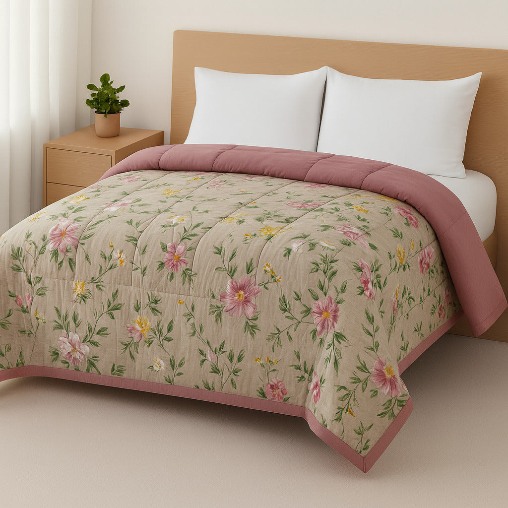 Edredom Casal/Queen Micropercal Dupla Face | Conforto Premium e Toque Suave