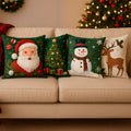 Kit 4 Almofadas Capas Personalizadas Natal Estampa Premium Decoração Para Sala e Ambiente Alegre