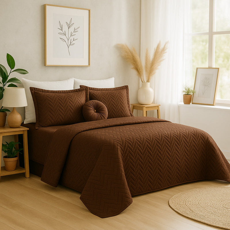 Colcha Cobre Leito Casal + Fronhas