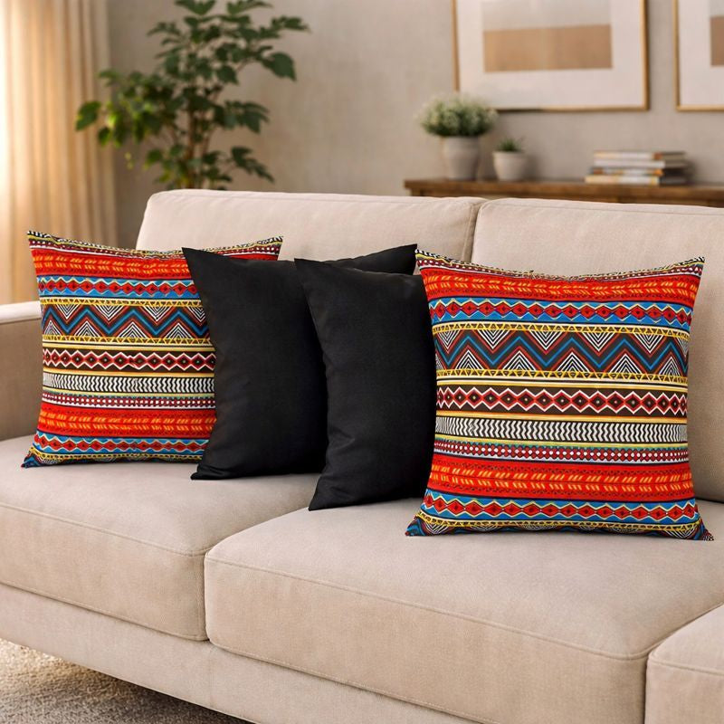 Kit 4 Almofadas Decorativas Estampadas Modernas 50x50 com Enchimento Incluso
