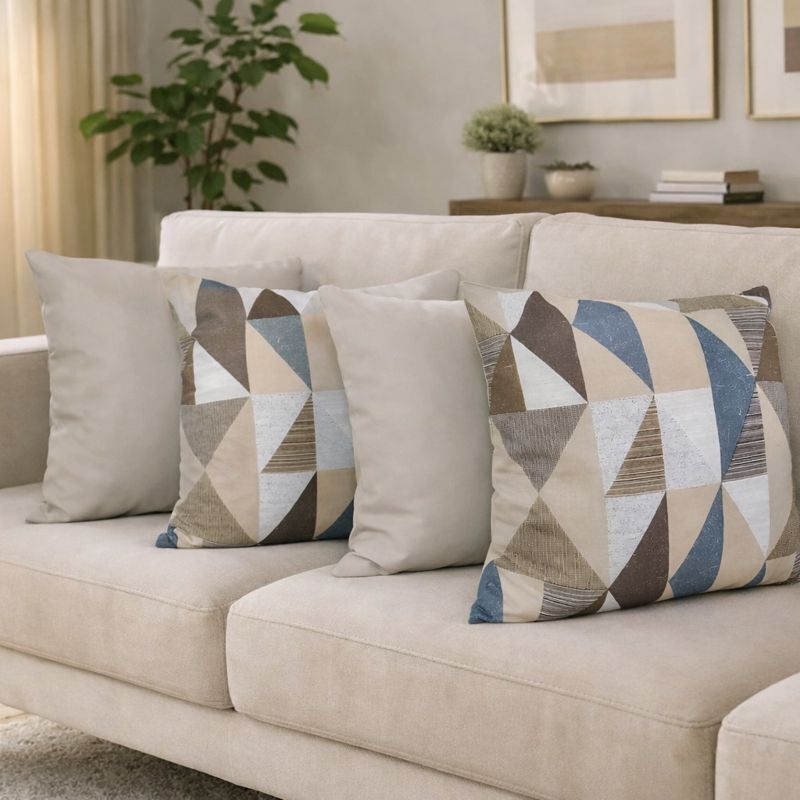 Kit 4 Almofadas Decorativas Estampadas Modernas 50x50 com Enchimento Incluso