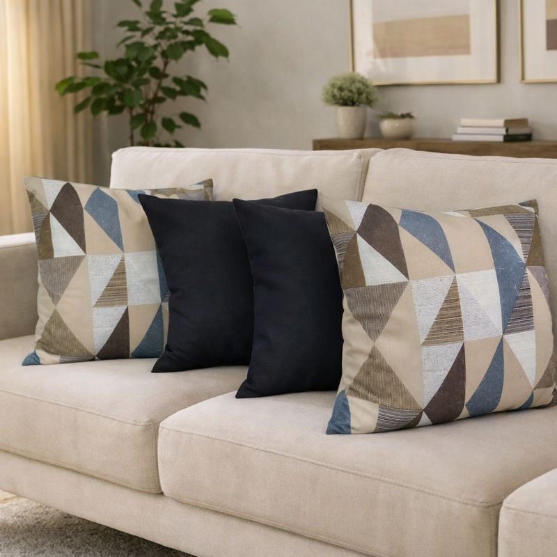 Kit 4 Almofadas Decorativas Estampadas Modernas 50x50 com Enchimento Incluso