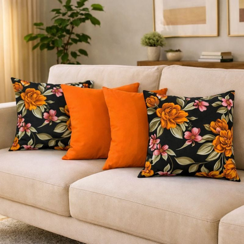 Kit 4 Almofadas Decorativas Estampadas Modernas 50x50 com Enchimento Incluso