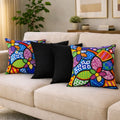 Kit 4 Almofadas Decorativas Estampadas Modernas 50x50 com Enchimento Incluso