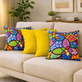Kit 4 Almofadas Decorativas Estampadas Modernas 50x50 com Enchimento Incluso