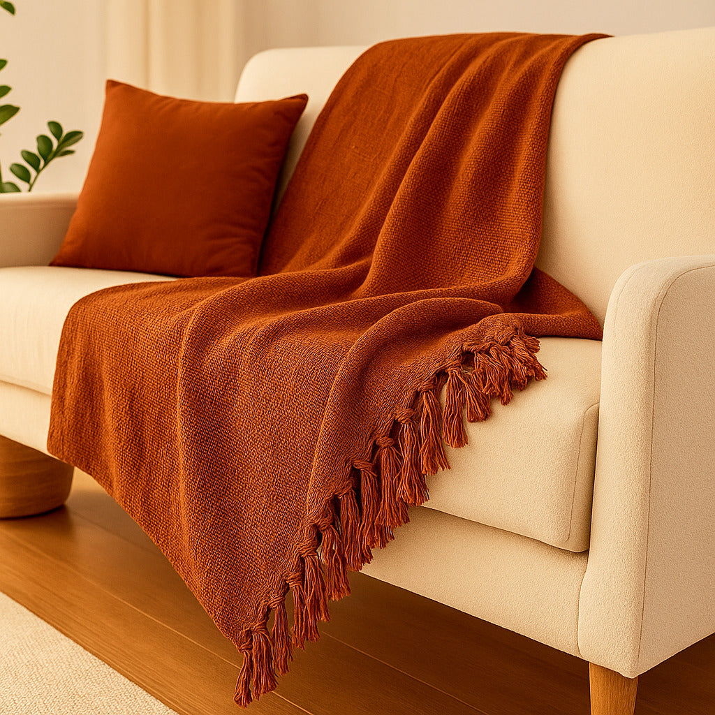 Manta Decorativa e Protetora para Sofá 2,40x1,80m – Elegância e Qualidade Artesanal