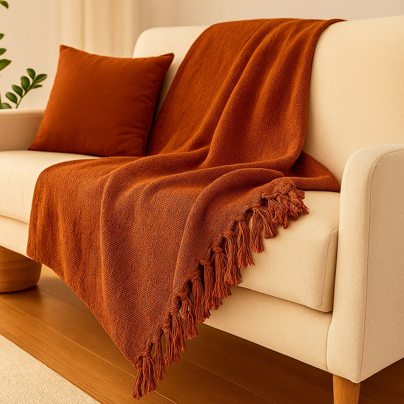 Manta Decorativa e Protetora para Sofá 2,40x1,80m – Elegância e Qualidade Artesanal
