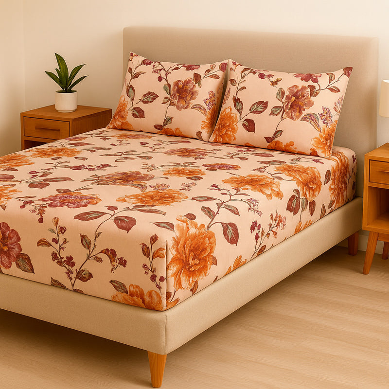 Jogo de Cama Casal 3 Peças Micropercal Premium – Lençol com Elástico e Fronhas
