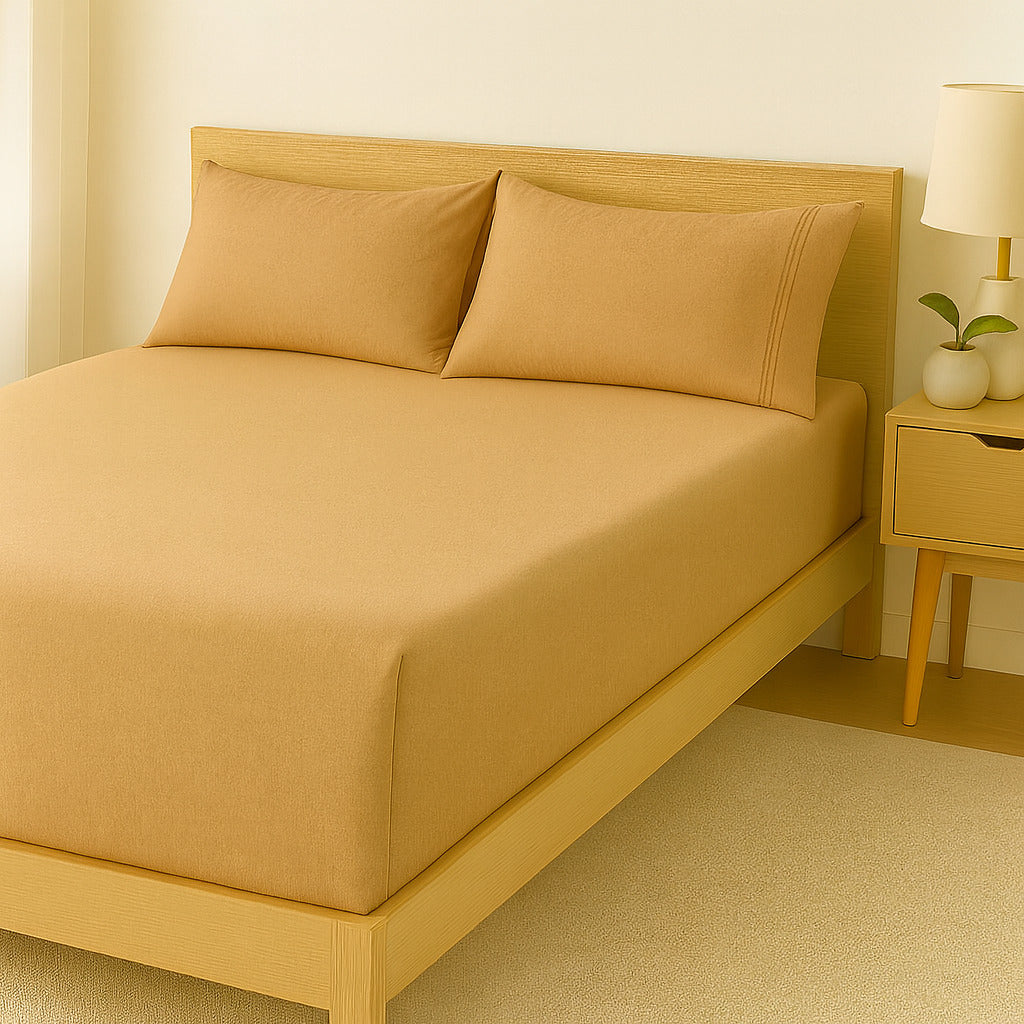 Jogo de Cama Casal e Queen Percal 400 Fios – Jogo de Lençol Macio com Fronhas