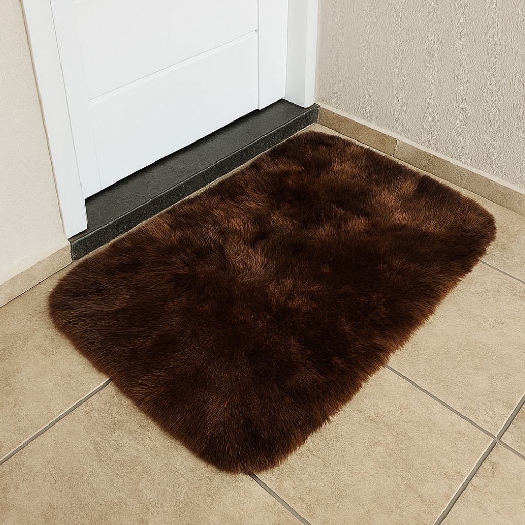 Tapete para Quarto Capacho Felpudo 60x40 – Antiderrapante, Macio e Antiácaro