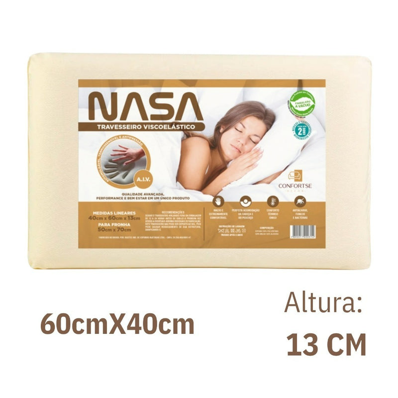 Travesseiro Nasa Ortopédico Antialérgico