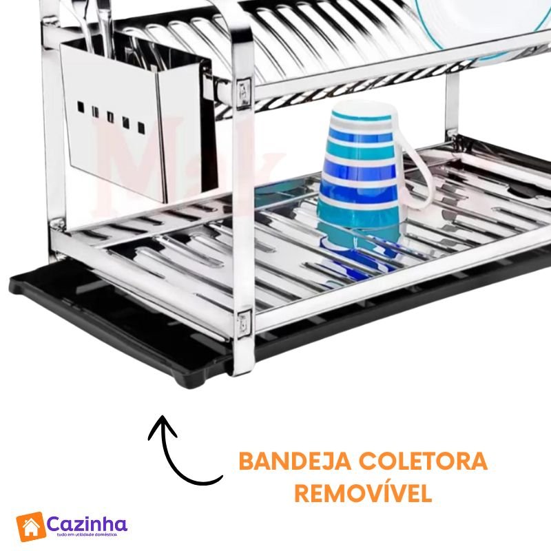 Escorredor de Louça Inox – Resistente e Antiferrugem - Cazinha - Escorredor de Louça Inox – Resistente e Antiferrugem