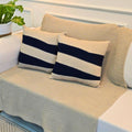 Kit Manta de Tricot Sofá Poltrona 150x100cm Decorativa de Alto Padrão com 2 Capas de Almofadas 45x45cm