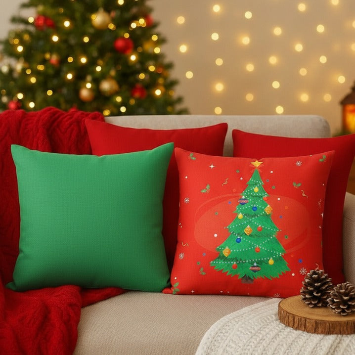 Kit 3 Capas Almofadas Decorativas Natal Papai Noel – Decoração de Natal Para Sala