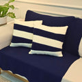 Kit Manta de Tricot Sofá Poltrona 150x100cm Decorativa de Alto Padrão com 2 Capas de Almofadas 45x45cm