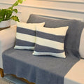 Kit Manta de Tricot Sofá Poltrona 150x100cm Decorativa de Alto Padrão com 2 Capas de Almofadas 45x45cm