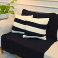Kit Manta de Tricot Sofá Poltrona 150x100cm Decorativa de Alto Padrão com 2 Capas de Almofadas 45x45cm