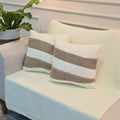 Kit Manta de Tricot Sofá Poltrona 150x100cm Decorativa de Alto Padrão com 2 Capas de Almofadas 45x45cm