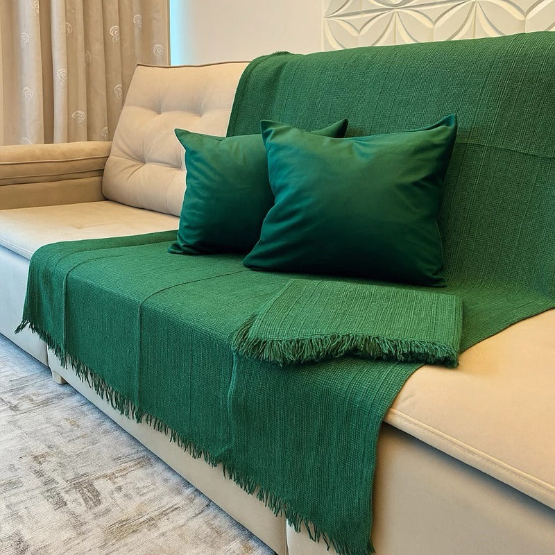 Kit 2 Mantas para Sofá 210x120 Natal – Manta Natalina de Sofá 100% Algodão